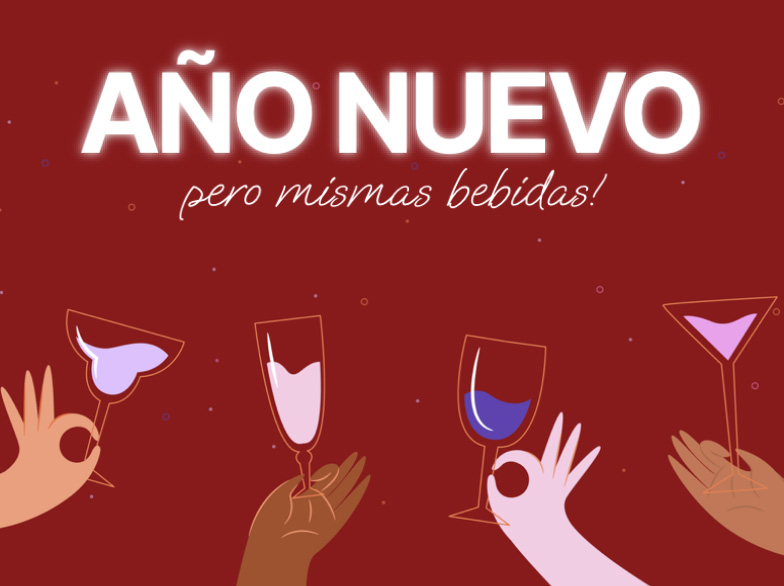 eCard  Año nuevo pero mismas bebidas Front