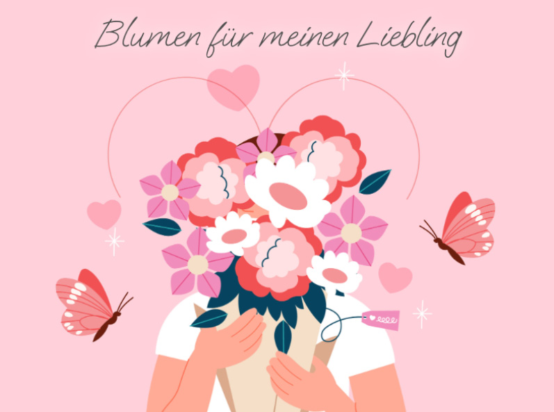 eCard  Blumen für dich Front