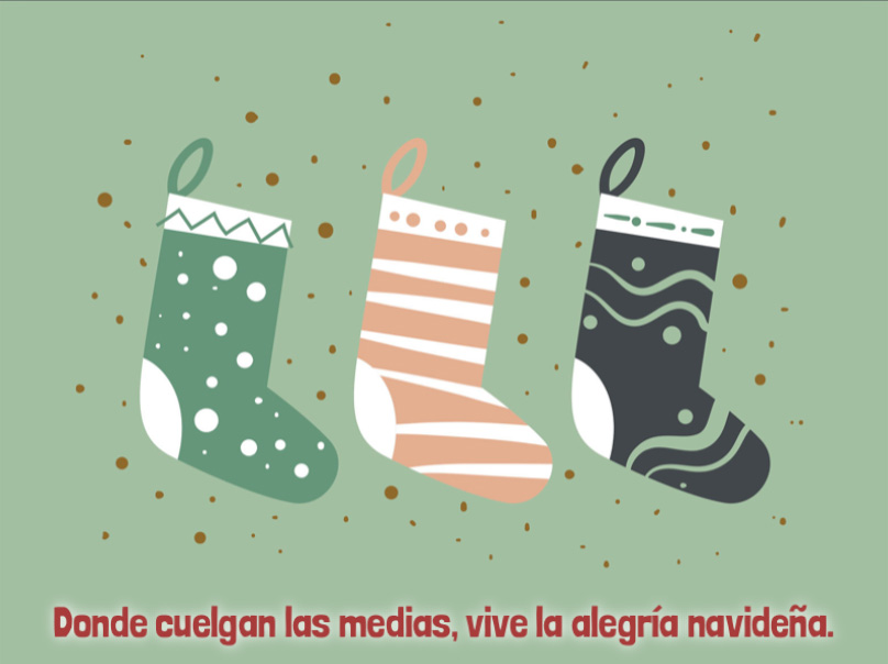 eCard  Calcetines navideños Front