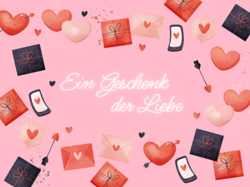 eCard love Ein Geschenk der Liebe Front
