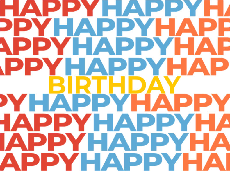 Sample  Modern Birthday  Front