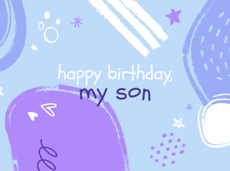 Sample  Cumpleaños del hijo Front