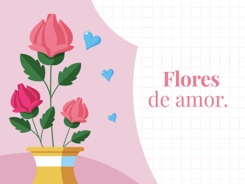 eCard love Flores de amor Front