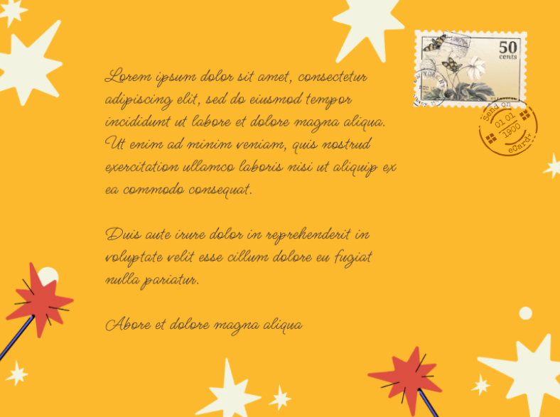 Sample  Let's celebrate the new year Front