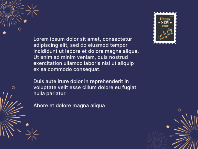 Sample  Happy new Year Front