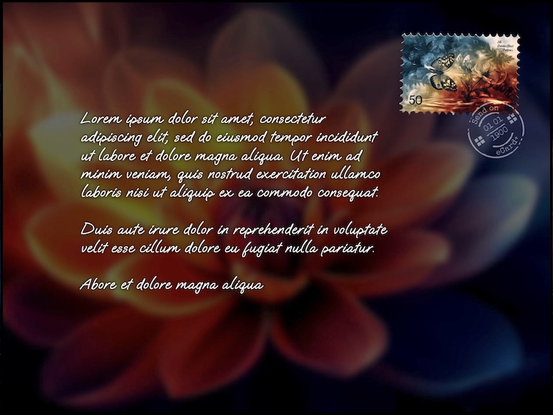 Sample  Love You  - Flower Front