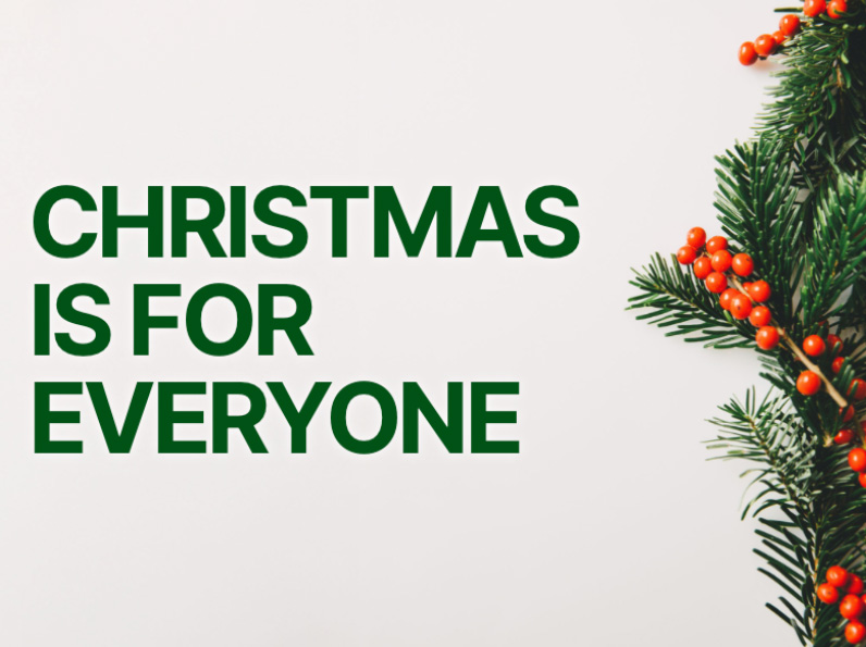 Sample  Christmas is for everyone Front