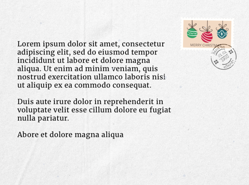 eCard  Winter Wonderland Back