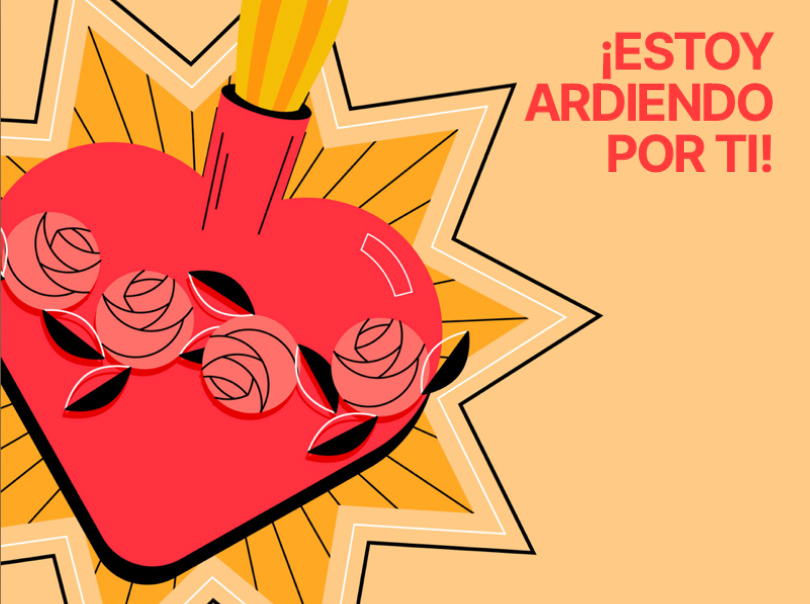 Sample  Corazón en llamas Front