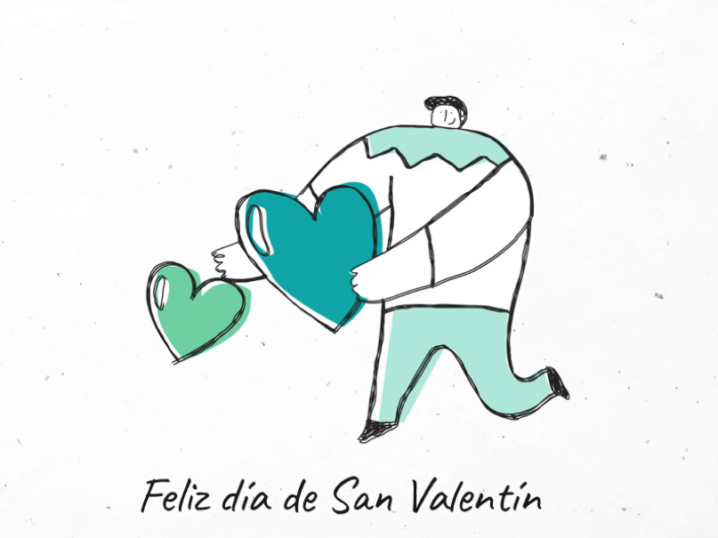 eCard  Feliz día de San Valentín Front