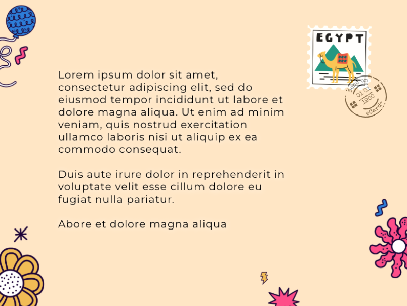 Sample  Birthday Cartoon Character Front