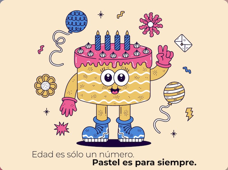 eCard  La edad es solo un número Front