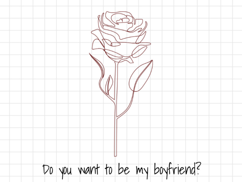 Sample  Do you want to be my boyfriend? Front