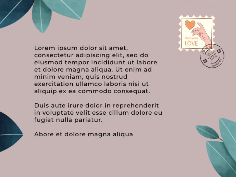 eCard  So much love Back