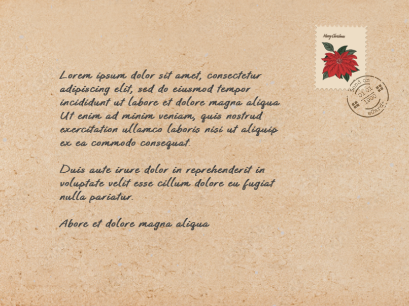 Sample  Romantic Christmas Front