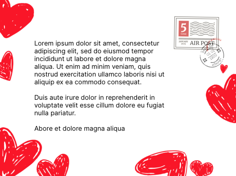 Sample  Happy valentines day scribble Front