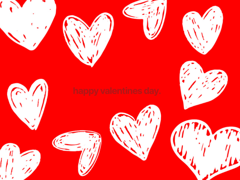 Sample  Happy valentines day scribble Front