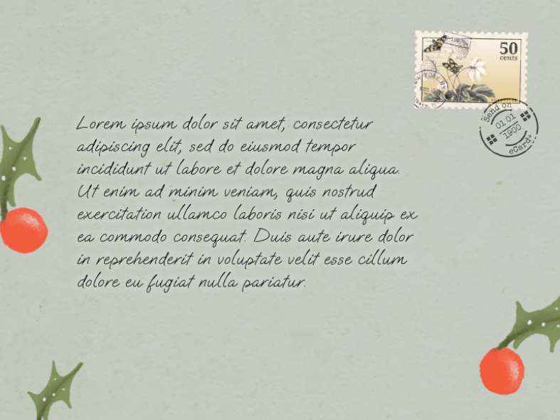 Sample  Birthday illustration Front