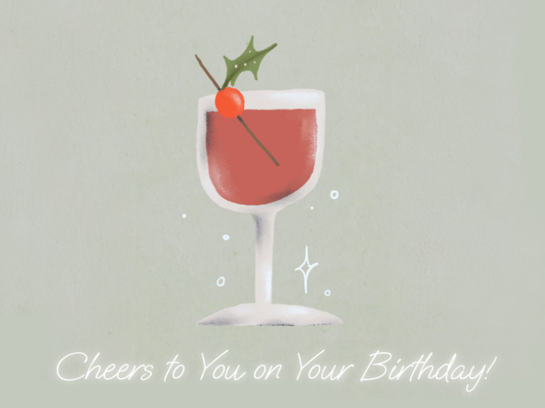 Sample  Birthday illustration Front