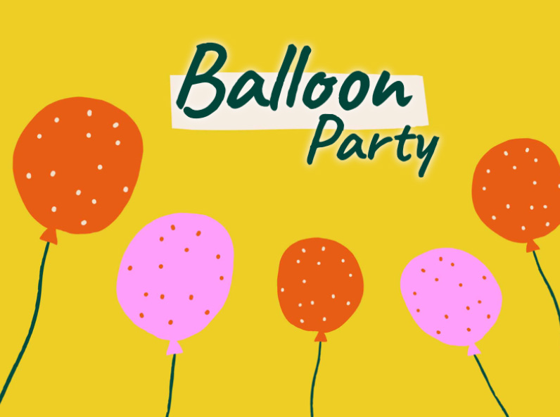 eCard  Balloon Party Front