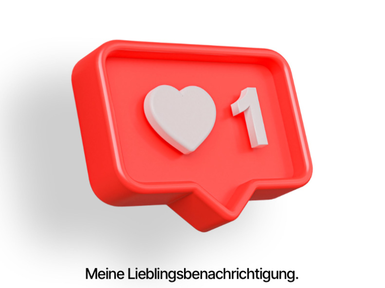 eCard  Lieblingsbenachrichtigung Front