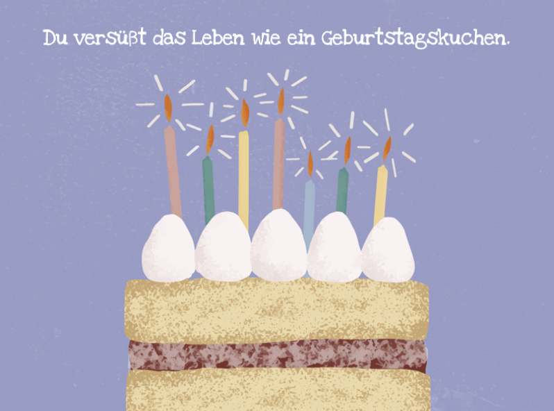 eCard  Geburtstagskuchen Front