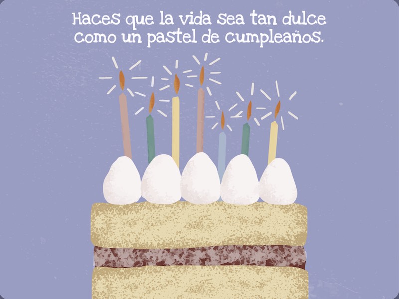 Sample  Birthday Cake Illustration Front