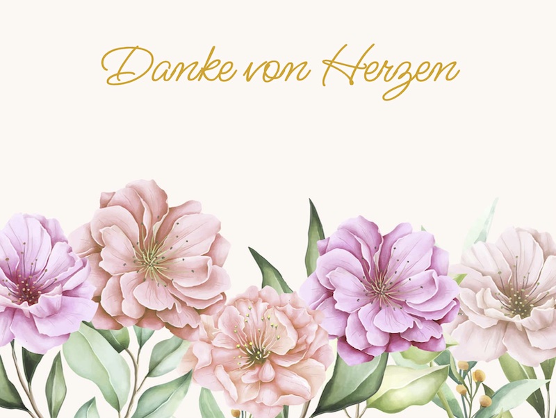 eCard  Ein herzlicher Dank Front