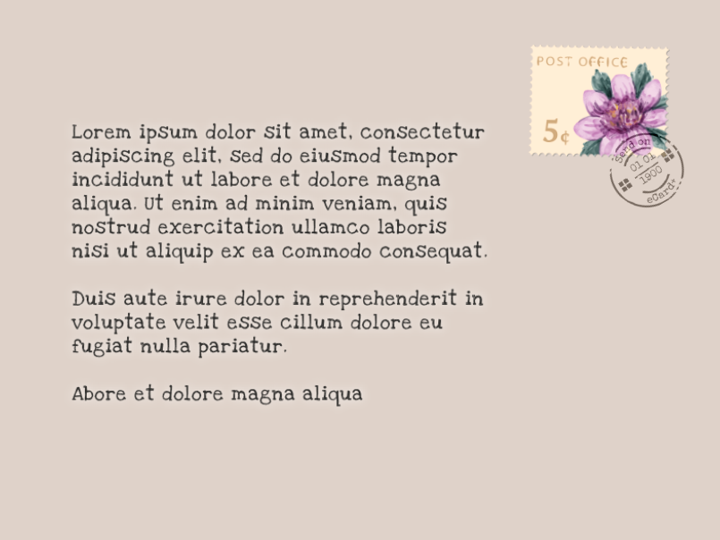 Sample  Happy valentines day letter Front