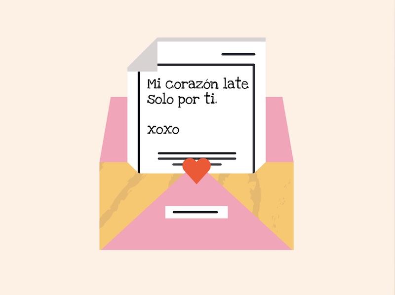 Sample  Carta de feliz día de San Valentín Front