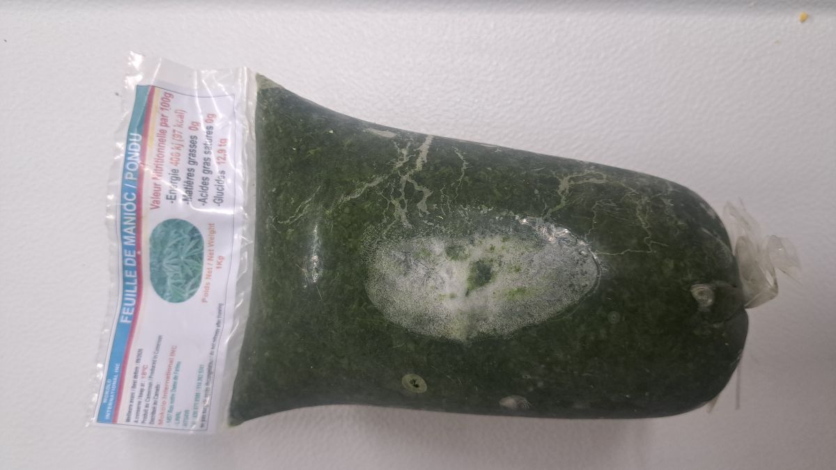 Pondu( feuilles de manioc)