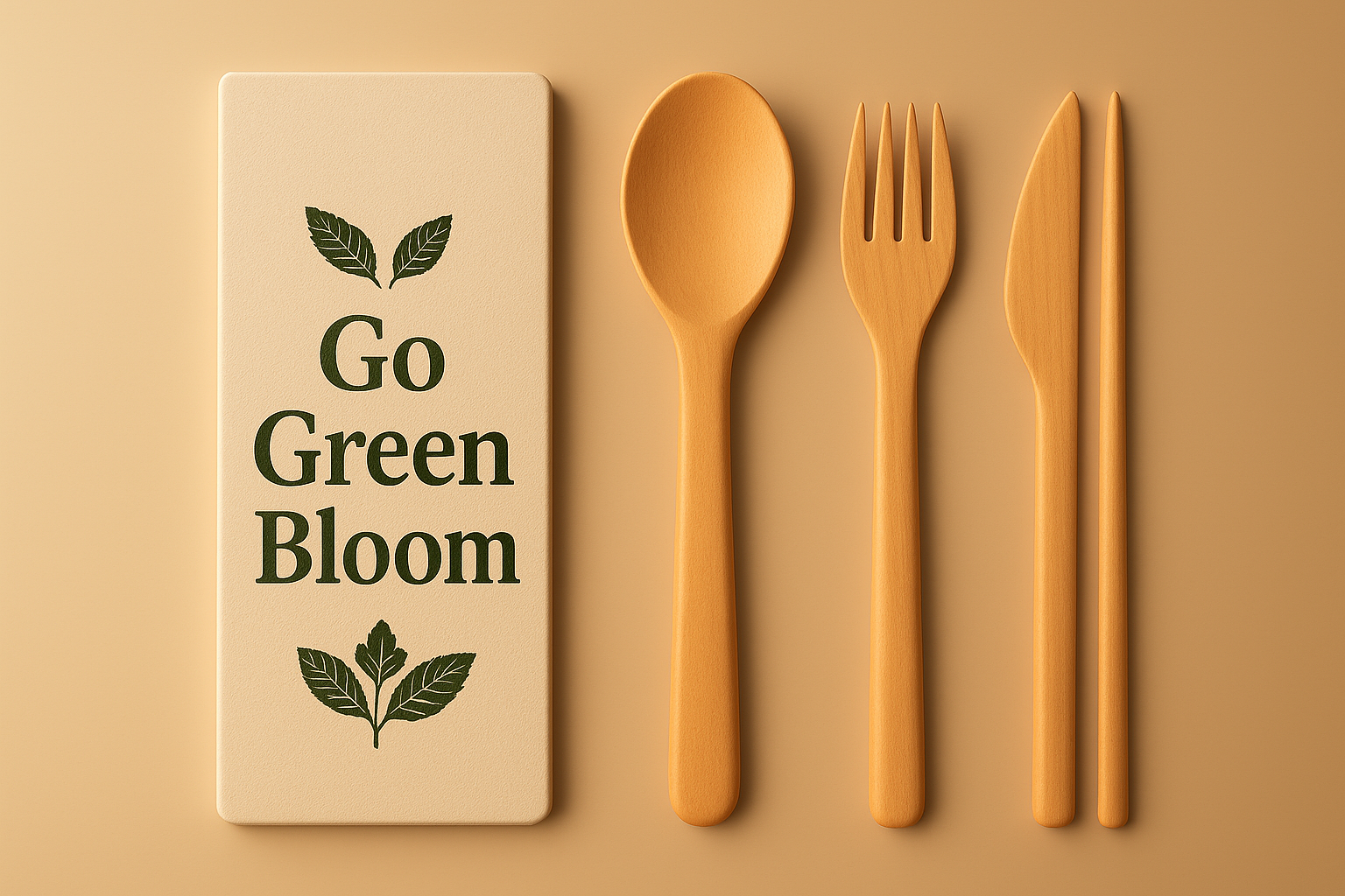 Bamboo cutlery kit