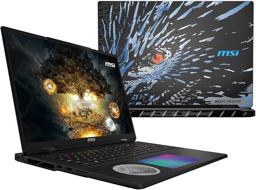 MSI Titan 18 HX Dragon Edition Norse Myth (A2XWJG-440US), Intel® Core™ Ultra 9, 18-inch 4K UHD+, 96GB DDR5-6400MHz RAM, 2TB Gen5 + 4TB Gen4 NVMe SSD, 24GB NVIDIA GeForce RTX 5090 GDDR7.