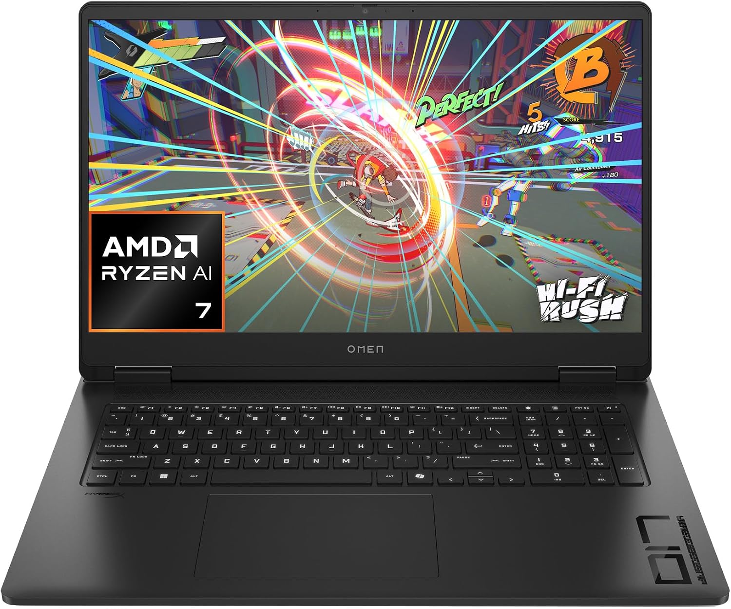 HP HyperX OMEN Gaming Laptop 15-ga0099nr (D57E7UA) - Intel Core Ultra 7 365H SERIES 3 PROCESSOR (up to 5.0 GHz maximum speed with 18 MB cache), 15.3-inch IPS 2K, 16 GB DDR5 RAM, 1 TB PCIe NVMe M.2 SSD,8GB VRAM dedicated NVIDIA GeForce RTX 5050 GPU, Bluetooth, WIFI, WINDOWS 11 HOME, SHADOW BLACK