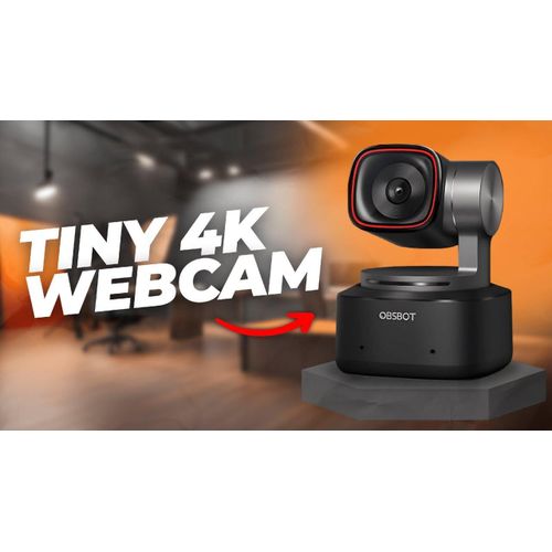 OBSBOT TINY 2 LITE – 4K AI Powered Webcam, USB-C cable, USB C-USB A Adapter, User Manual, Warranty Card