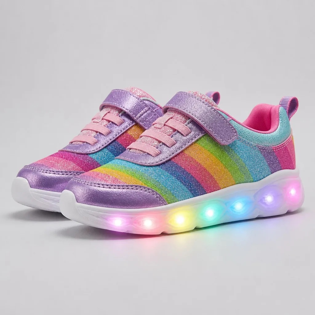 Kids Colorful LED Light-Up Sneakers