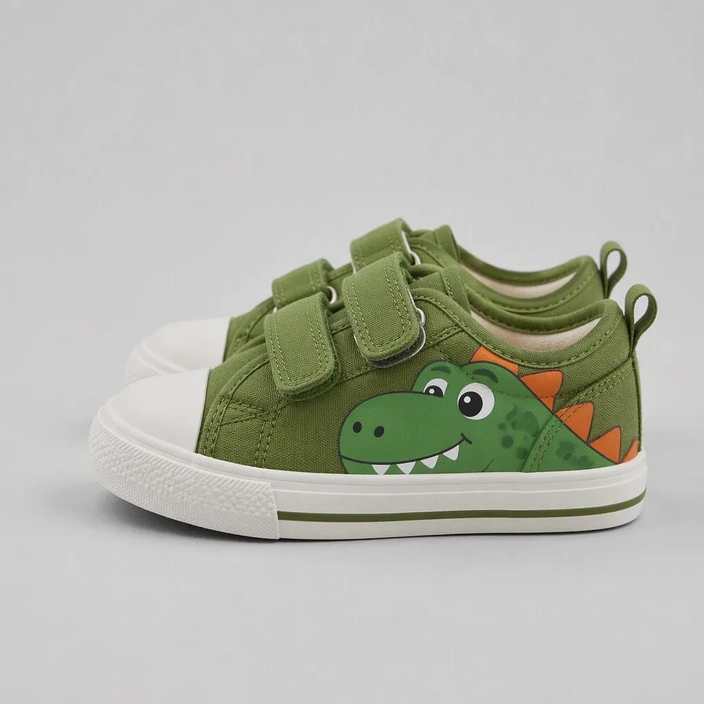 Kids Green Casual High-Top Sneakers