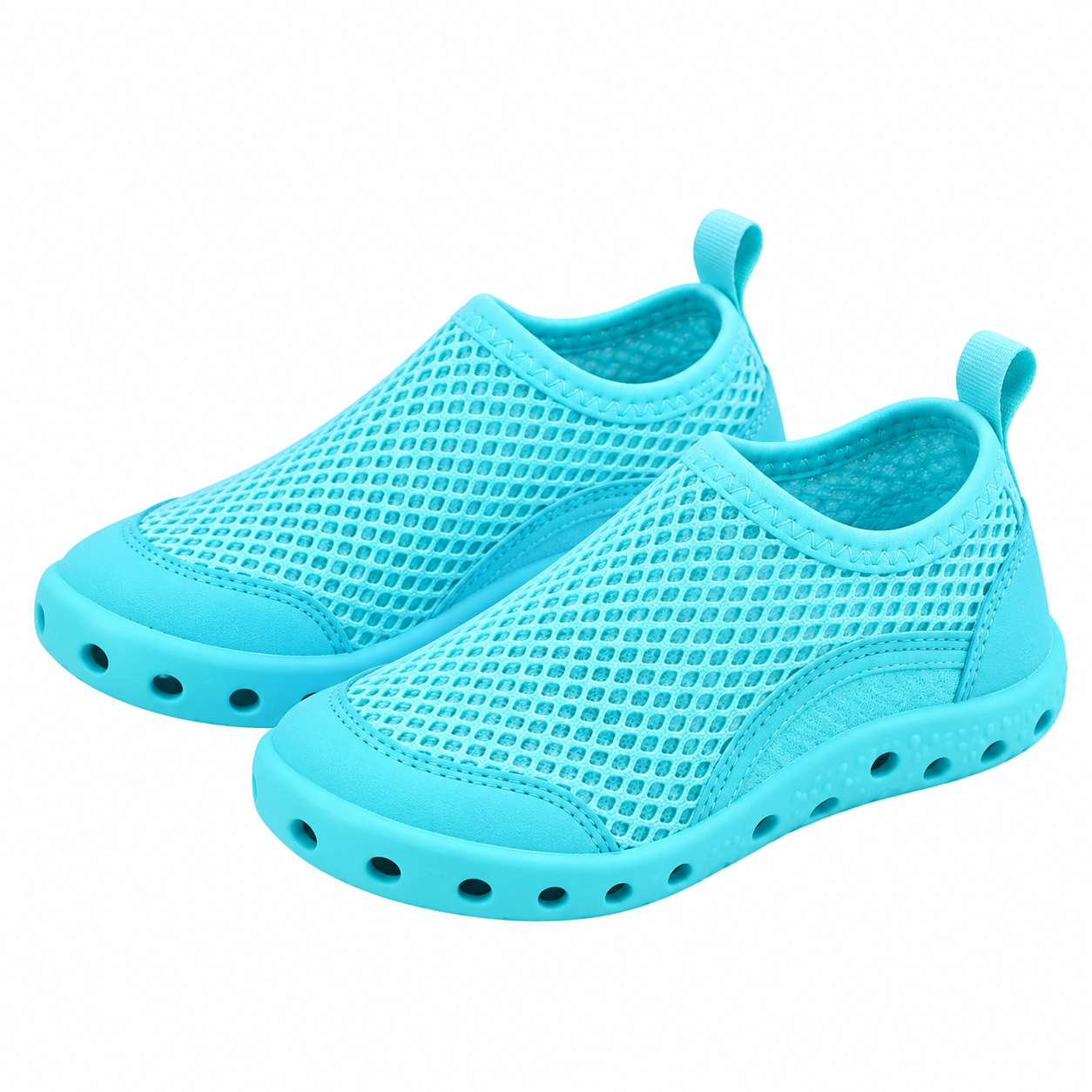 Kids Aqua Blue Slip-On Clog Shoes