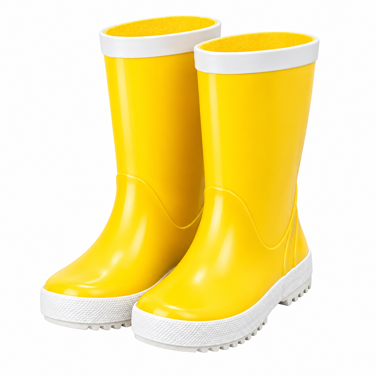 Yellow Kids Rain Boots