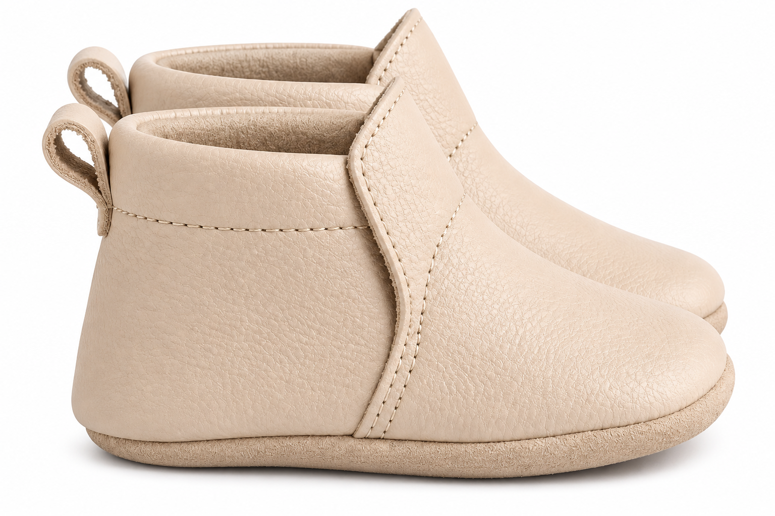 Kids Beige Soft Ankle Boots