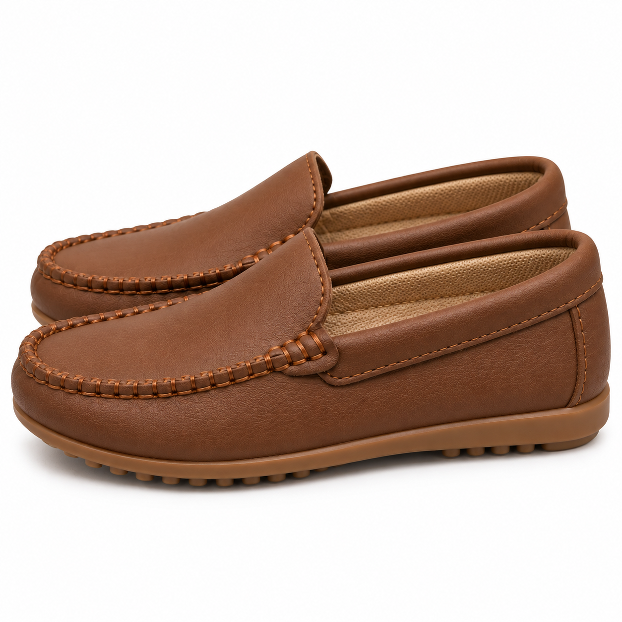 Boys Brown Classic Loafers