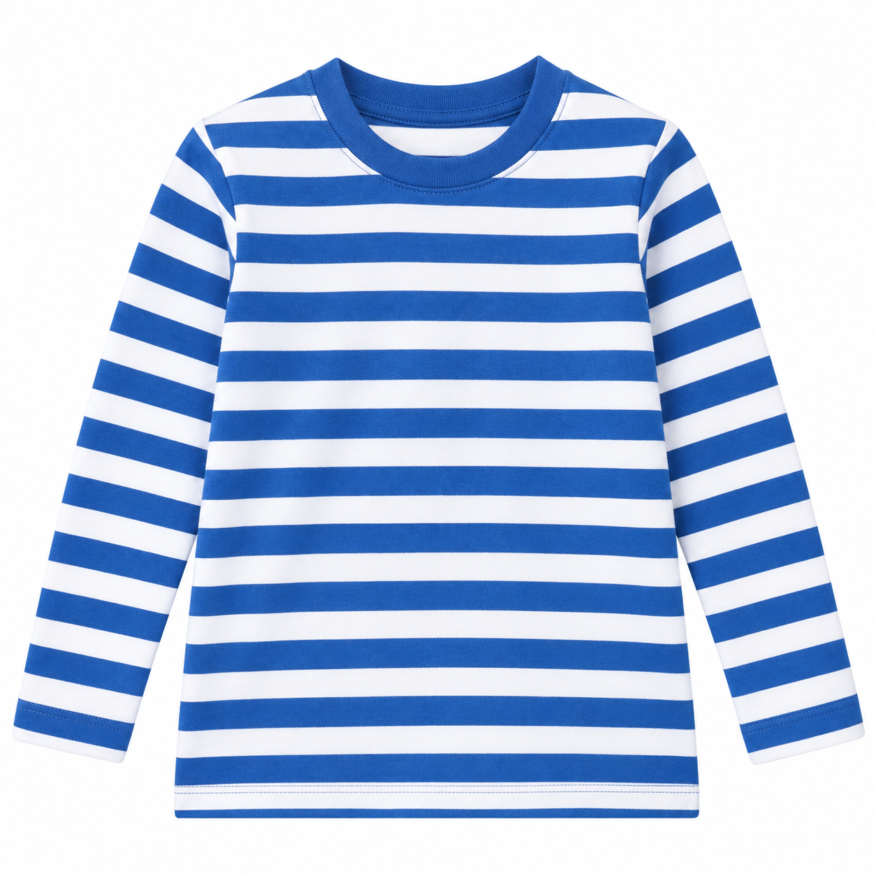 Kids Blue & White Striped Long Sleeve T-Shirt