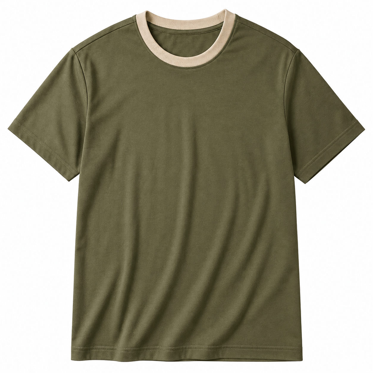 Olive Green Crew Neck T-Shirt