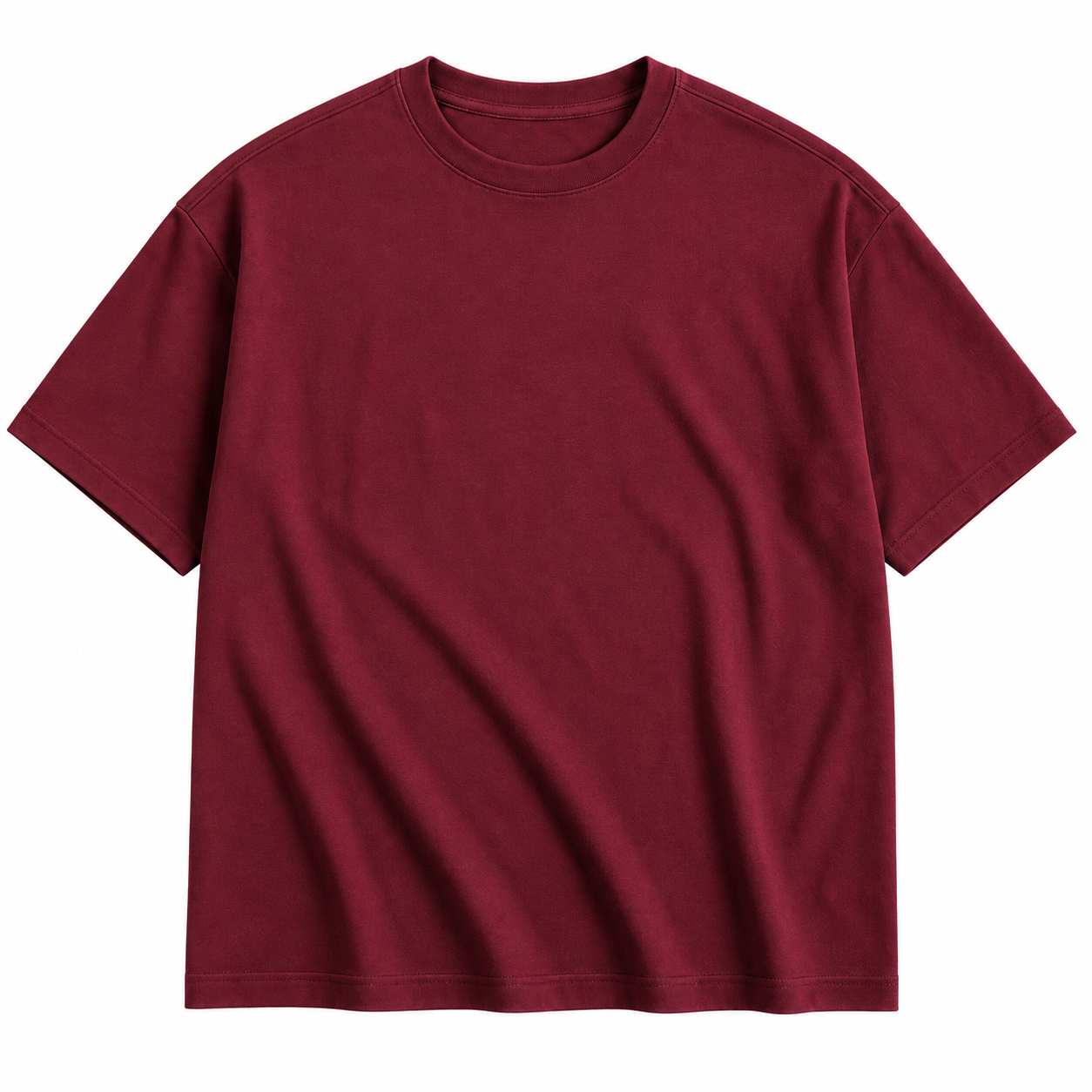 Burgundy Crew Neck T-Shirt