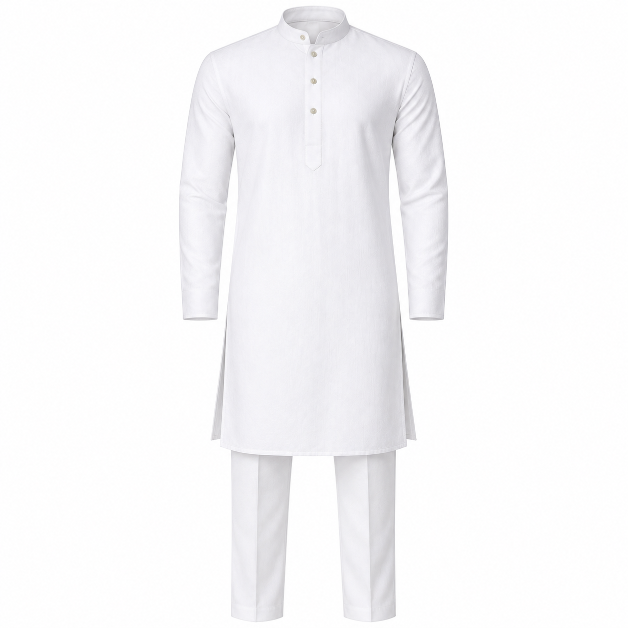 Men’s White Traditional Two-Piece Set