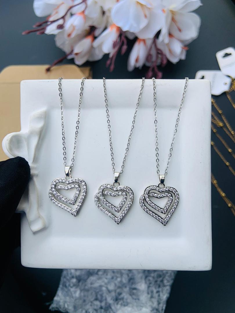 Another view of Double heart neck piece