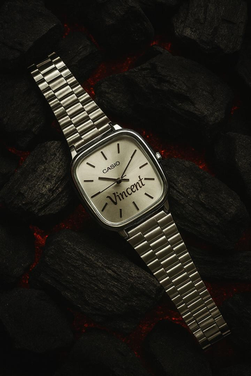 Engraved Casio wristwatch