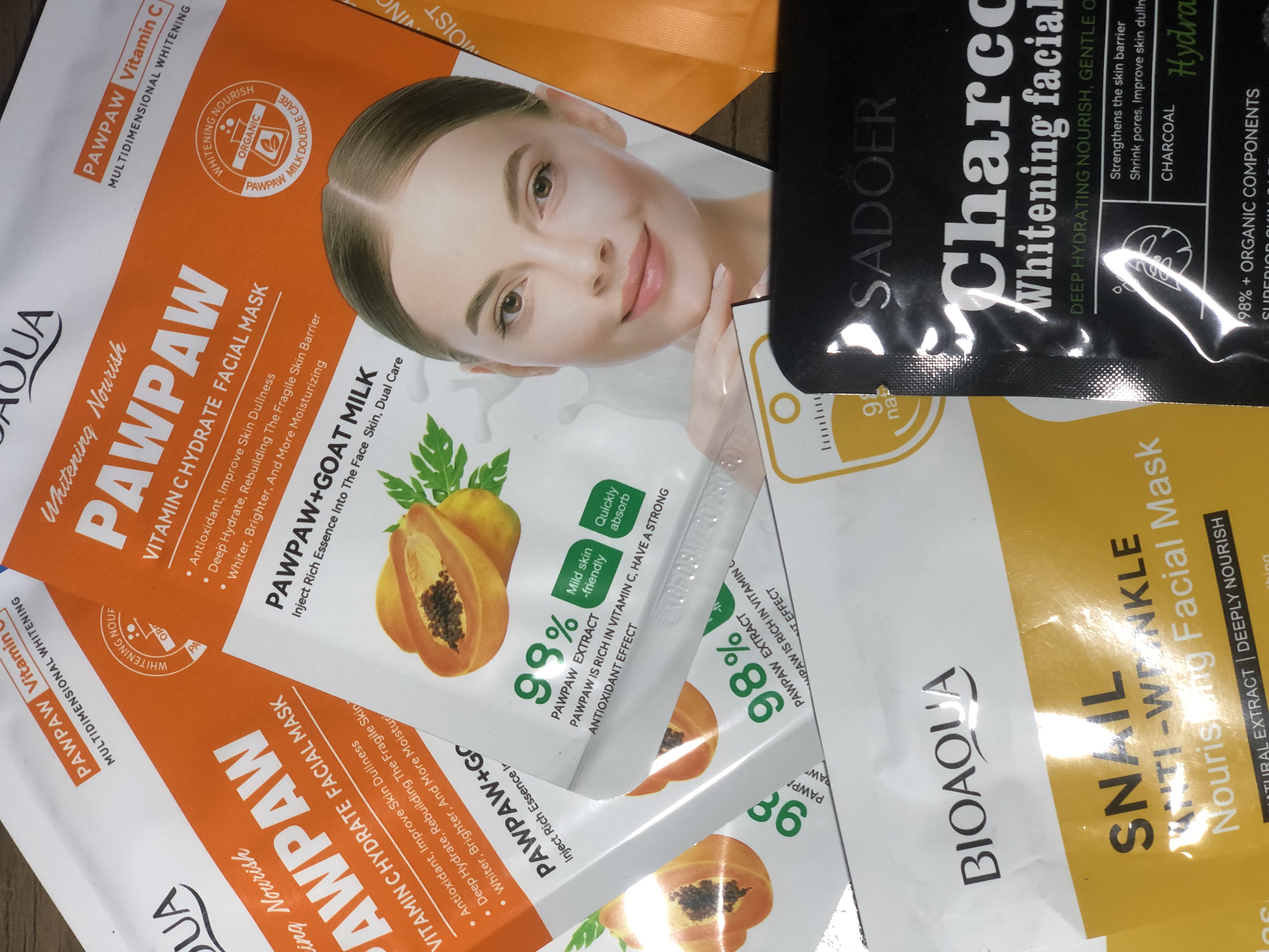 Another view of Face sheet masks