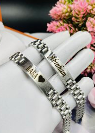 Silver Engraved bracelets