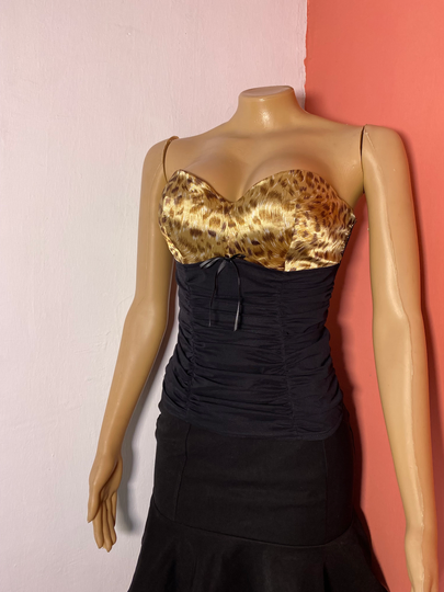Another view of Leopard print bustier